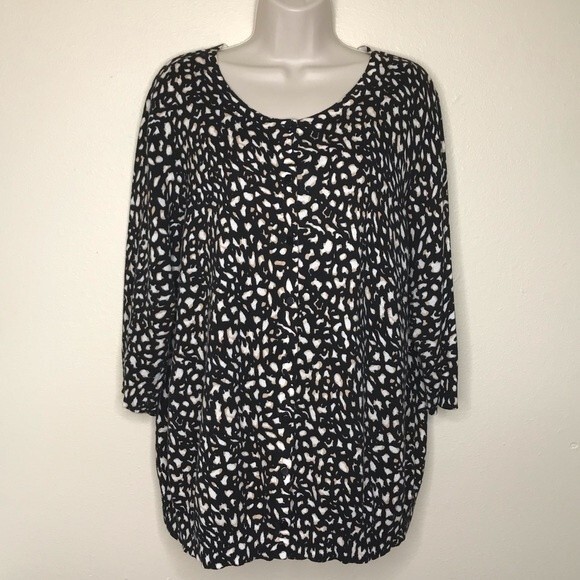 Designers Originals Leopard Print Button Front Cardigan Sweater Womens Size 1X - Picture 11 of 11